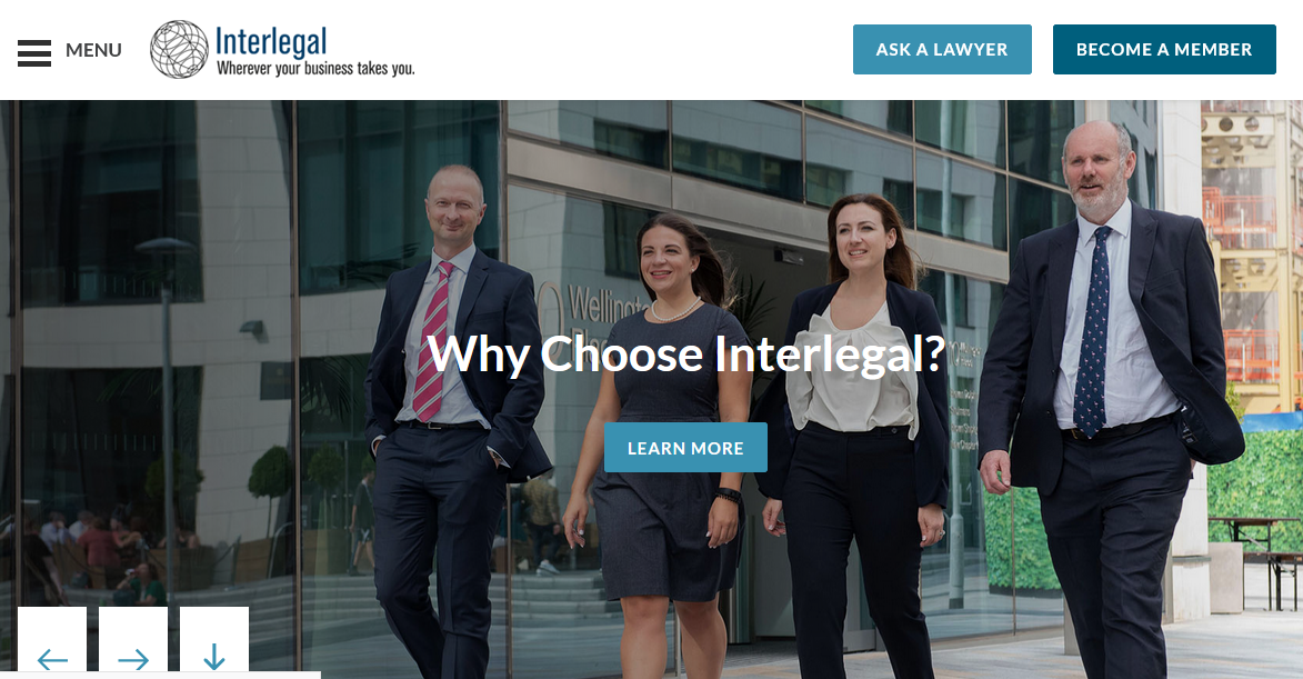 Inter Legal website